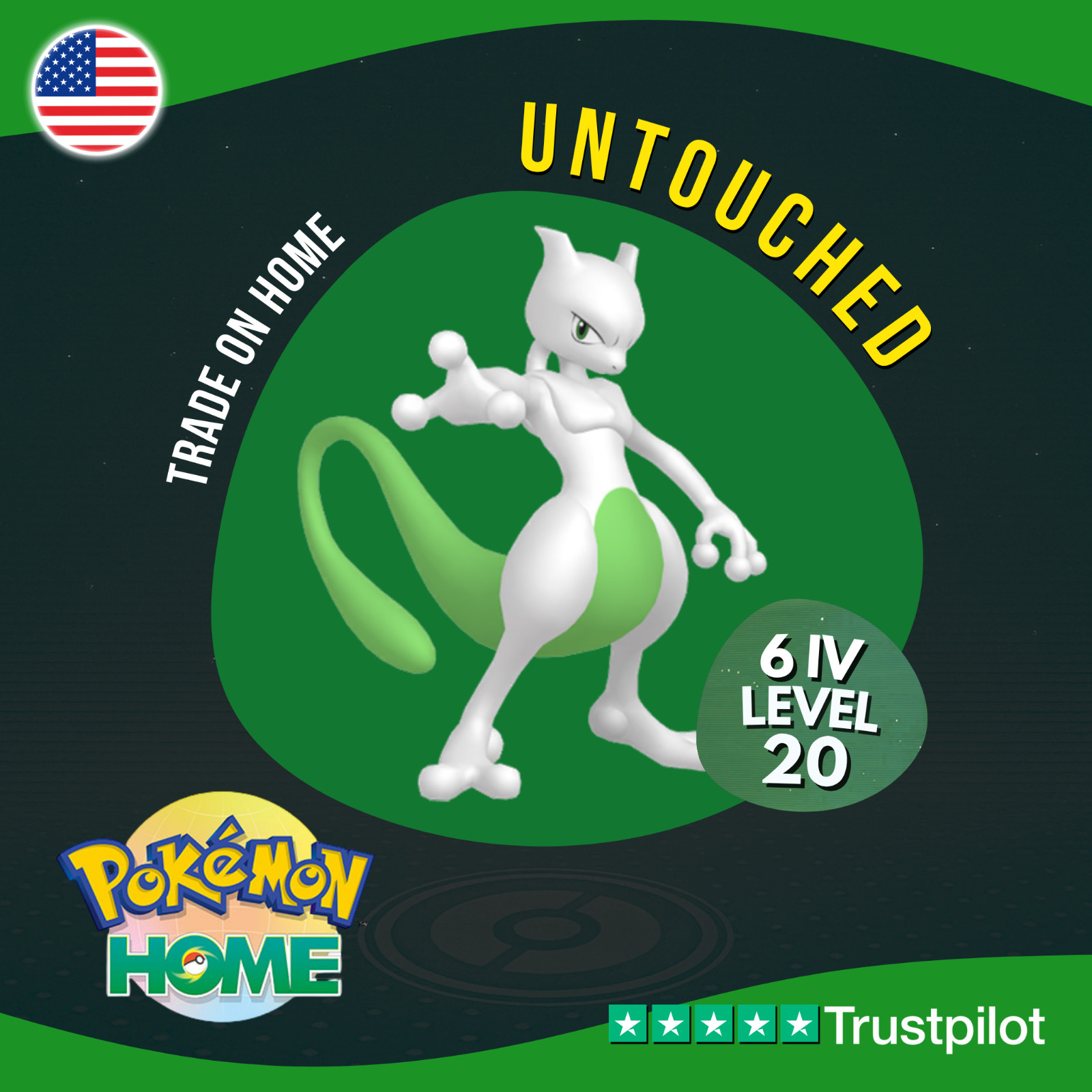 Mewtwo Event 9 July 2026 Fest Time Square Untouched IV Pokémon HOME Scarlet Z-A