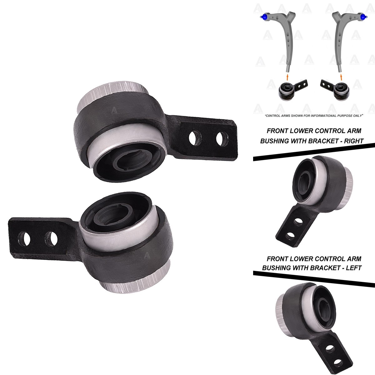 AUTOACER Front Lower Control Arm Bushing Kit Left & Right for E46 325Xi 330xi AUTOACER Front Lower Control Arm Bushing Kit Left & Right for E46 325Xi 330xi