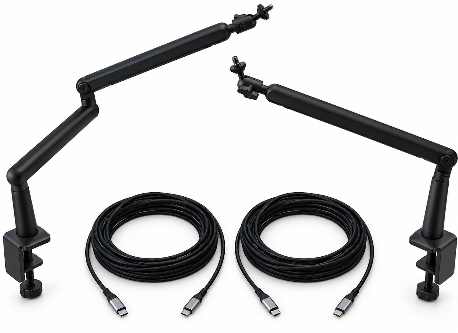 2x FIFINE BM88 Low Profile Microphone Boom Arms + 2x 25ft USB-C Cables