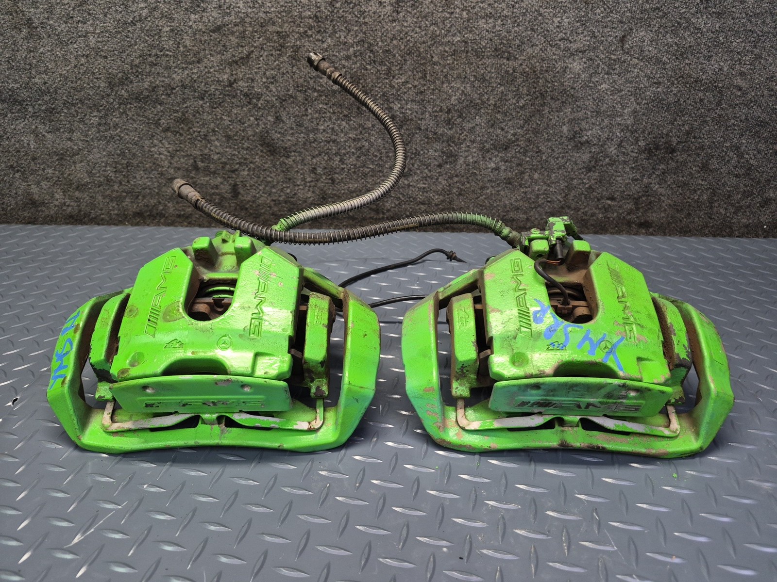 07-13 MERCEDES W221 S63 S65 AMG RWD SET OF 2 REAR LEFT & RIGHT BRAKE CALIPER OEM