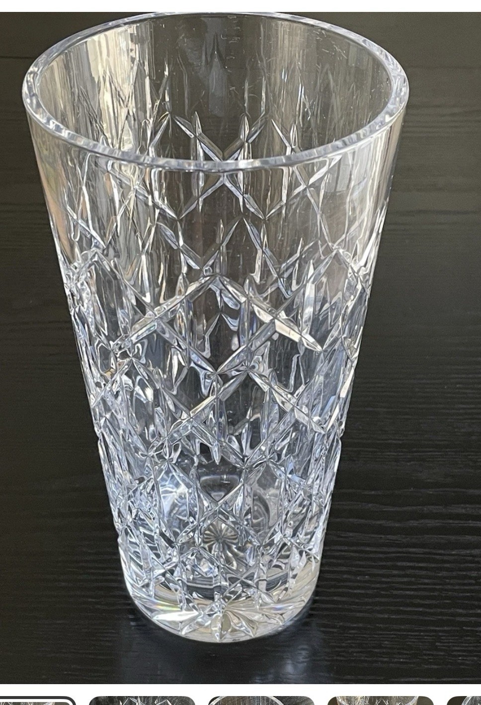 Stunning Tiffany & Co. Crystal Diamond Designed Vase