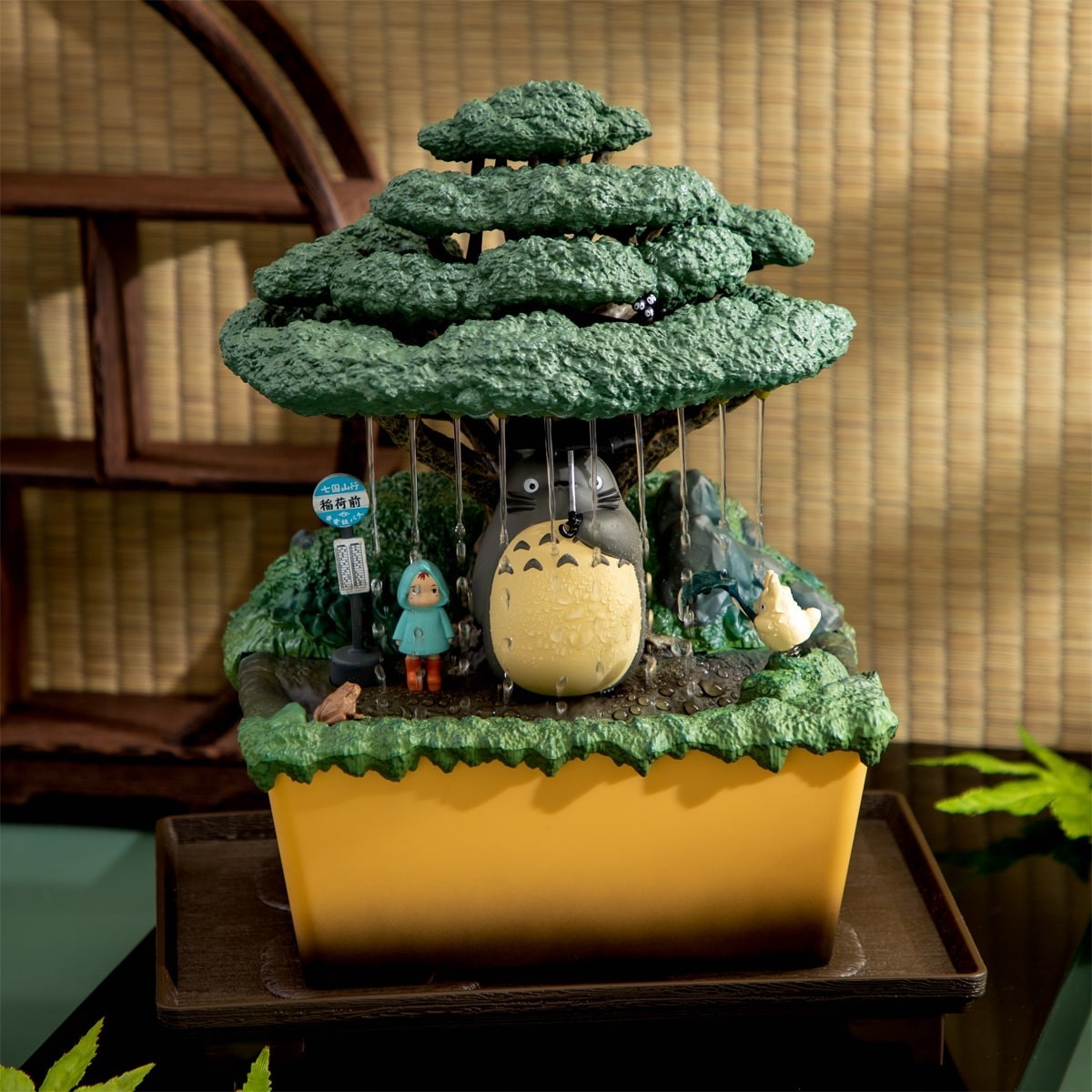 Studio Ghibli Totoro Water Garden Bonsai – Mei & Totoro Bus Stop Rain Fountain