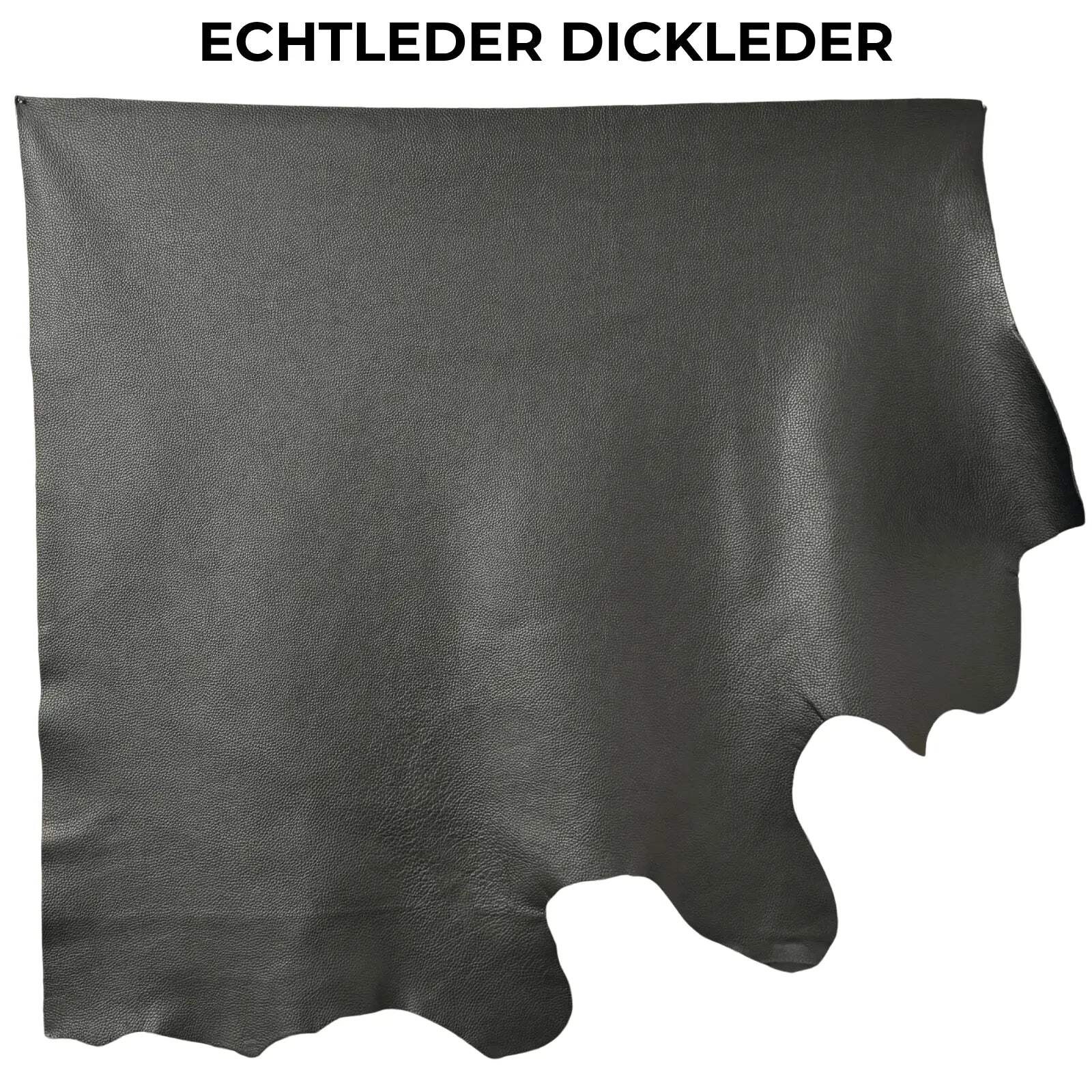 LEDER-KLAUS Genuine Leather Upholstery Leather Black Rough Grain 1/4 Hide