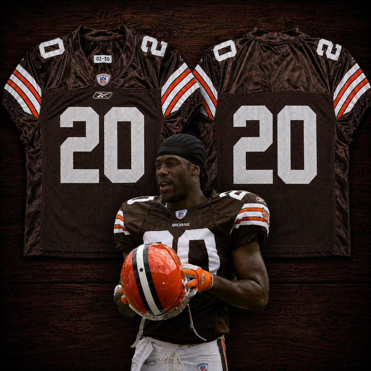 Cleveland Browns #20 Earl Little 2002 Reebok NFL Practice Used Jersey Size 50 Cleveland Browns #20 Earl Little 2002 Reebok NFL Practice Used Jersey Size 50