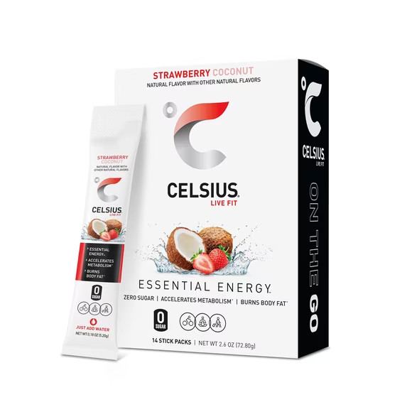 CELSIUS On The Go Energy Drink Mix, Strawberry Coconut (14 Stick Pack) CELSIUS On The Go Energy Drink Mix, Strawberry Coconut (14 Stick Pack)