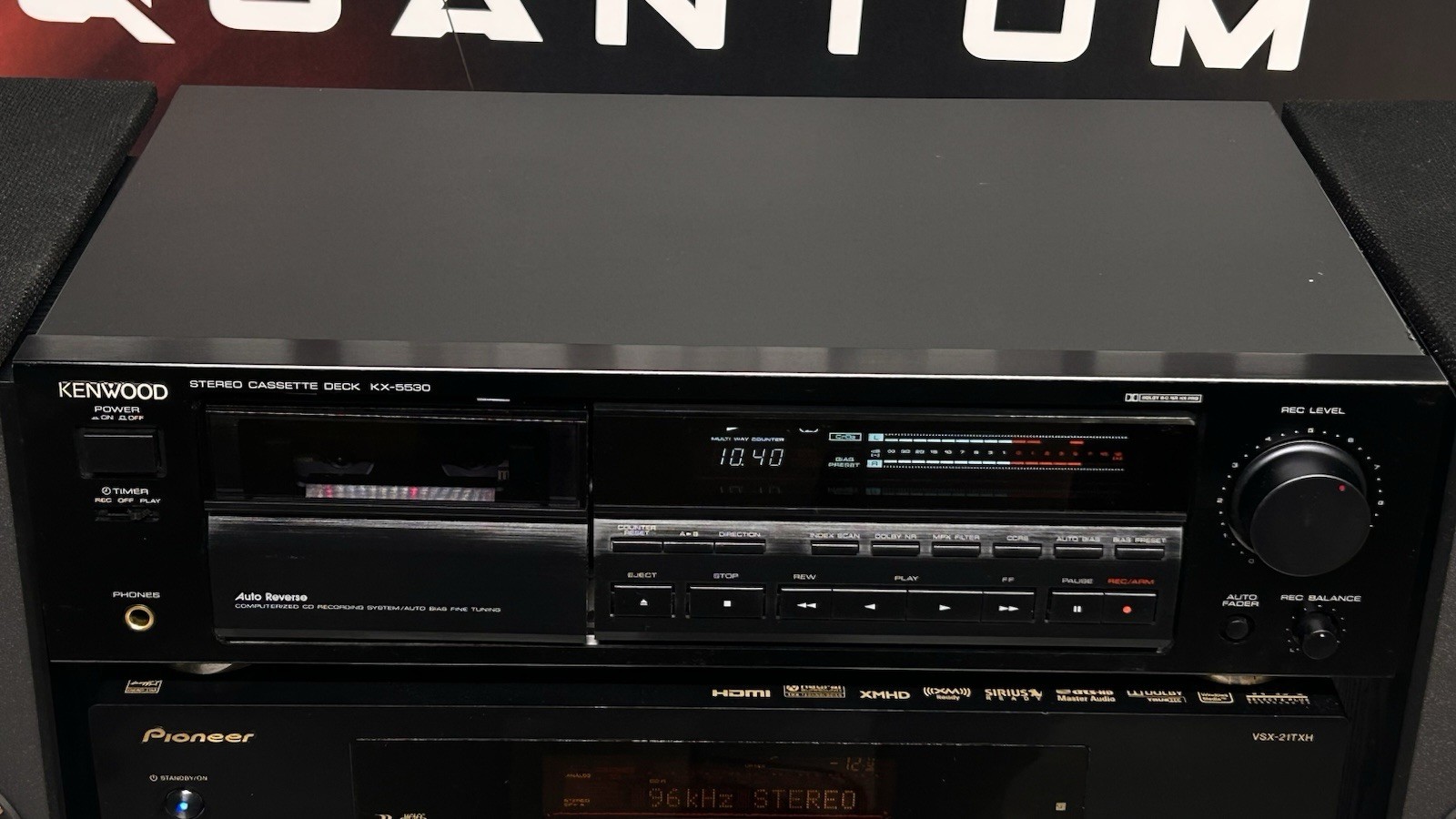 Kenwood KX-5530 Stereo Cassette Deck Black Auto Reverse Dolby NR Auto Bias Kenwood KX-5530 Stereo Cassette Deck Black Auto Reverse Dolby NR Auto Bias