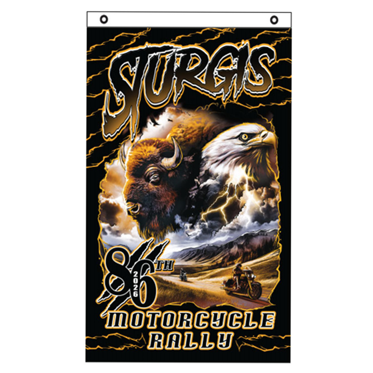 Flag 2026 Sturgis Motorcycle Rally Eagle Buffalo Flag 2026 Sturgis Motorcycle Rally Eagle Buffalo