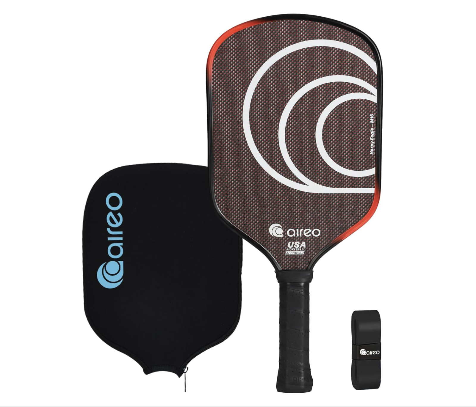 Aireo Harpy Eagle M16 Pickleball Paddle Carbon Fiber USAP Power Spin Elongated