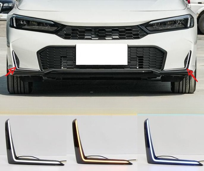 For 2025-26 Honda Civic LED Front Bumper Light Daytime Running Turn Signal Light