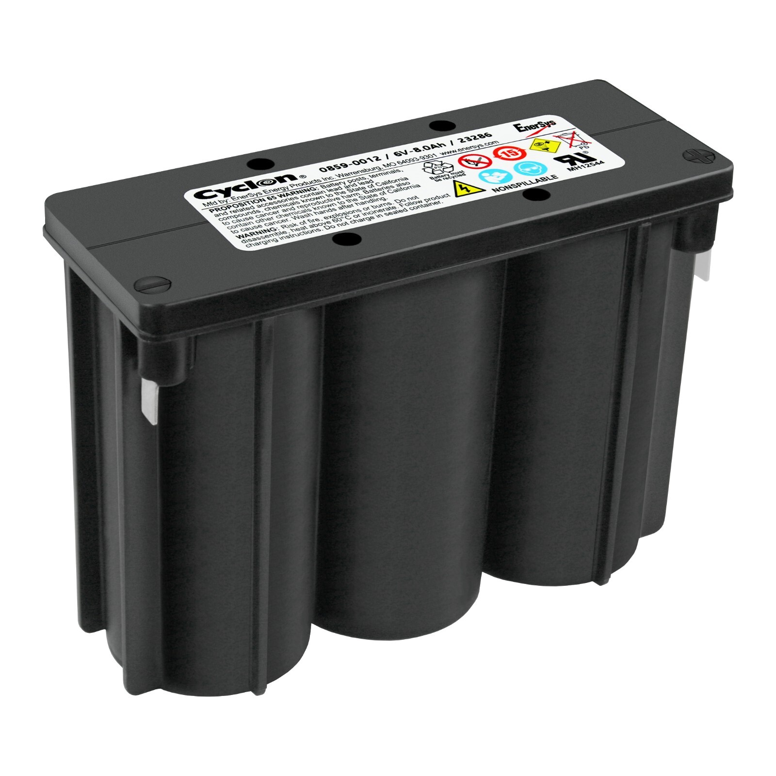 EnerSys Cyclone 0859-0012 6V 8Ah SLA Monobloc Battery Compatible with Exide Q9