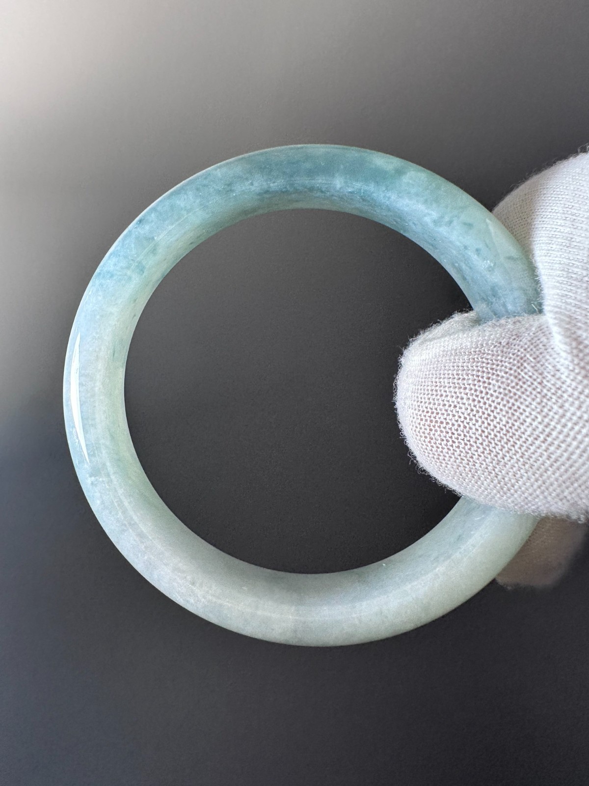 Certified Grade A Jadeite Bangle 60.4mm Icy light green Natural Jade Bracelet Certified Grade A Jadeite Bangle 60.4mm Icy light green Natural Jade Bracelet