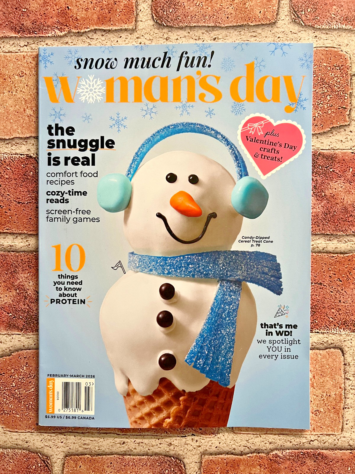 WOMAN\'S DAY MAGAZINE FEB./MARCH 2026 - THE SNUGGLE IS REAL + VALENTINE\'S CRAFTS