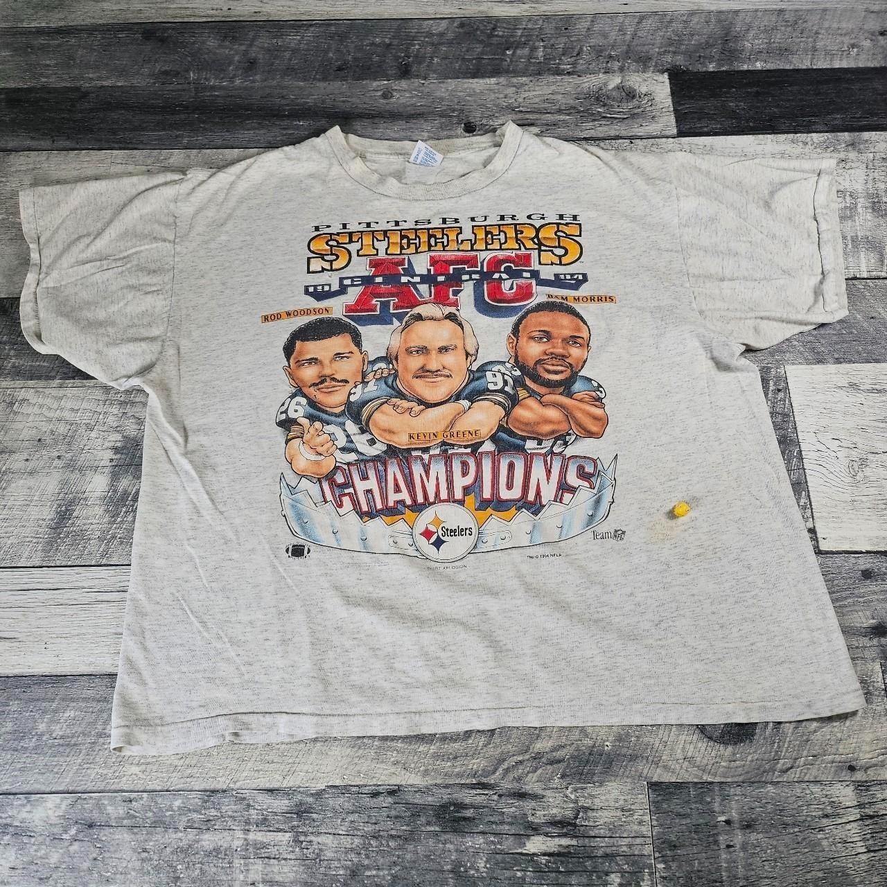 Vintage 1994 Pittsburgh Steelers AFC Champions Caricature shirt VK17463