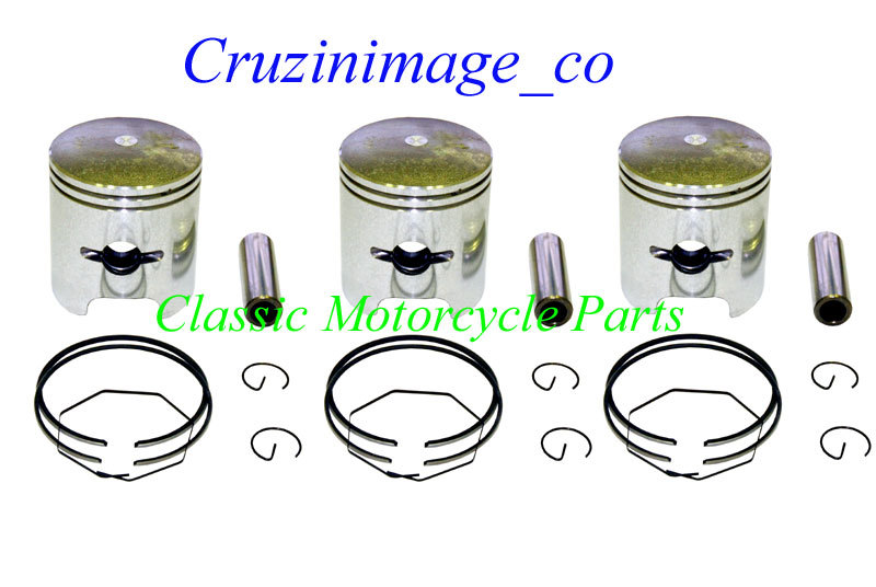 KAWASAKI H1 0.5mm OVERSIZE PISTON SET Pistons,Rings,Pins,Clips,Include 10-H1PS-1