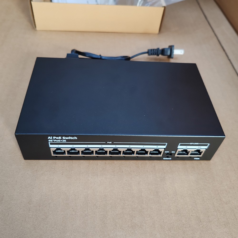 8CH 10Port POE Power Over Ethernet Switch Metal For IP Camera system NVR CCTV
