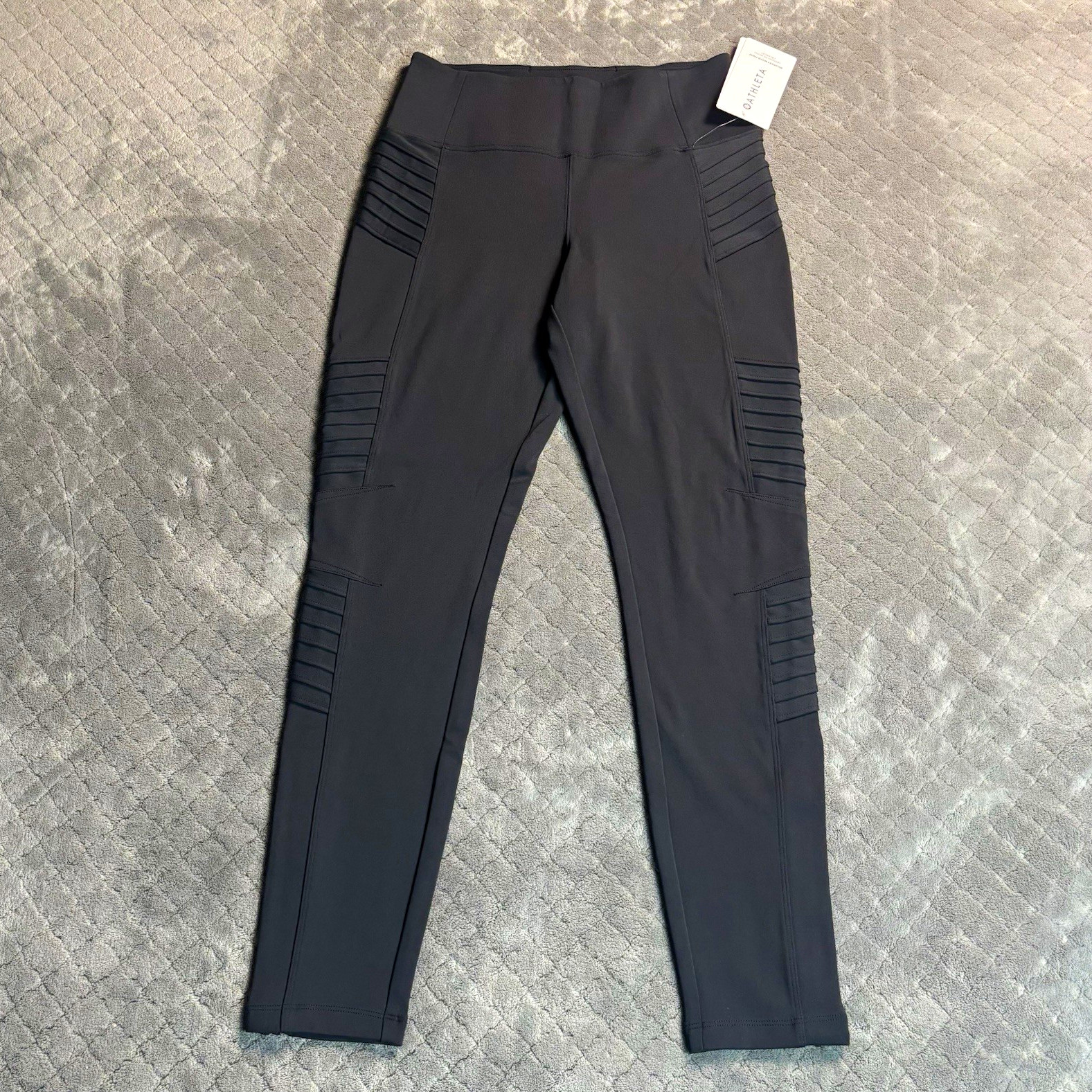 Athleta Delancey Moto Tight Leggings Black Size M NWT 598323-00 High Rise Athleta Delancey Moto Tight Leggings Black Size M NWT 598323-00 High Rise