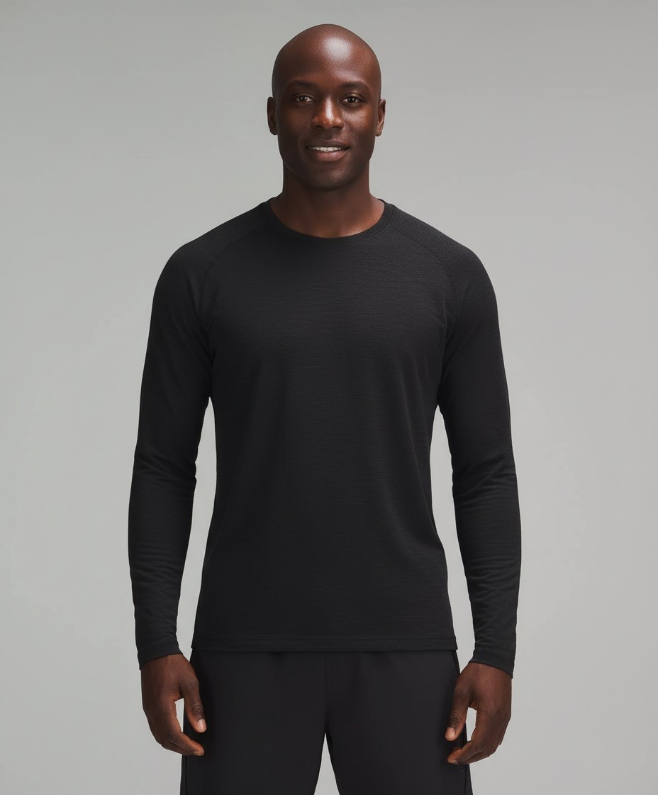 NWT LULULEMON Mens Metal Vent Long Sleeve Graphite Grey Black Size M L $118