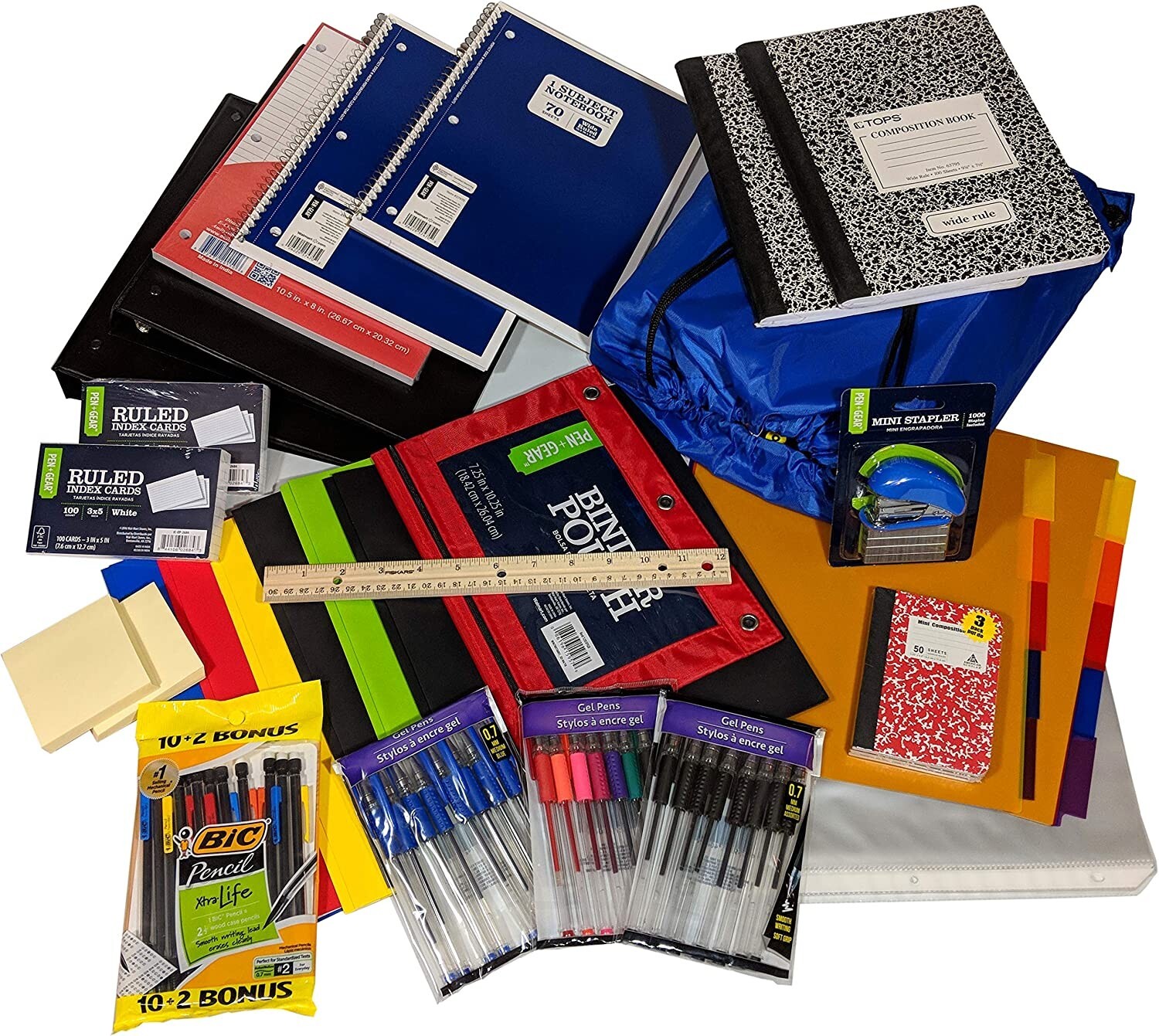 Back to School Supply Bundle Kit for Middle High School College: Over 70+ Items