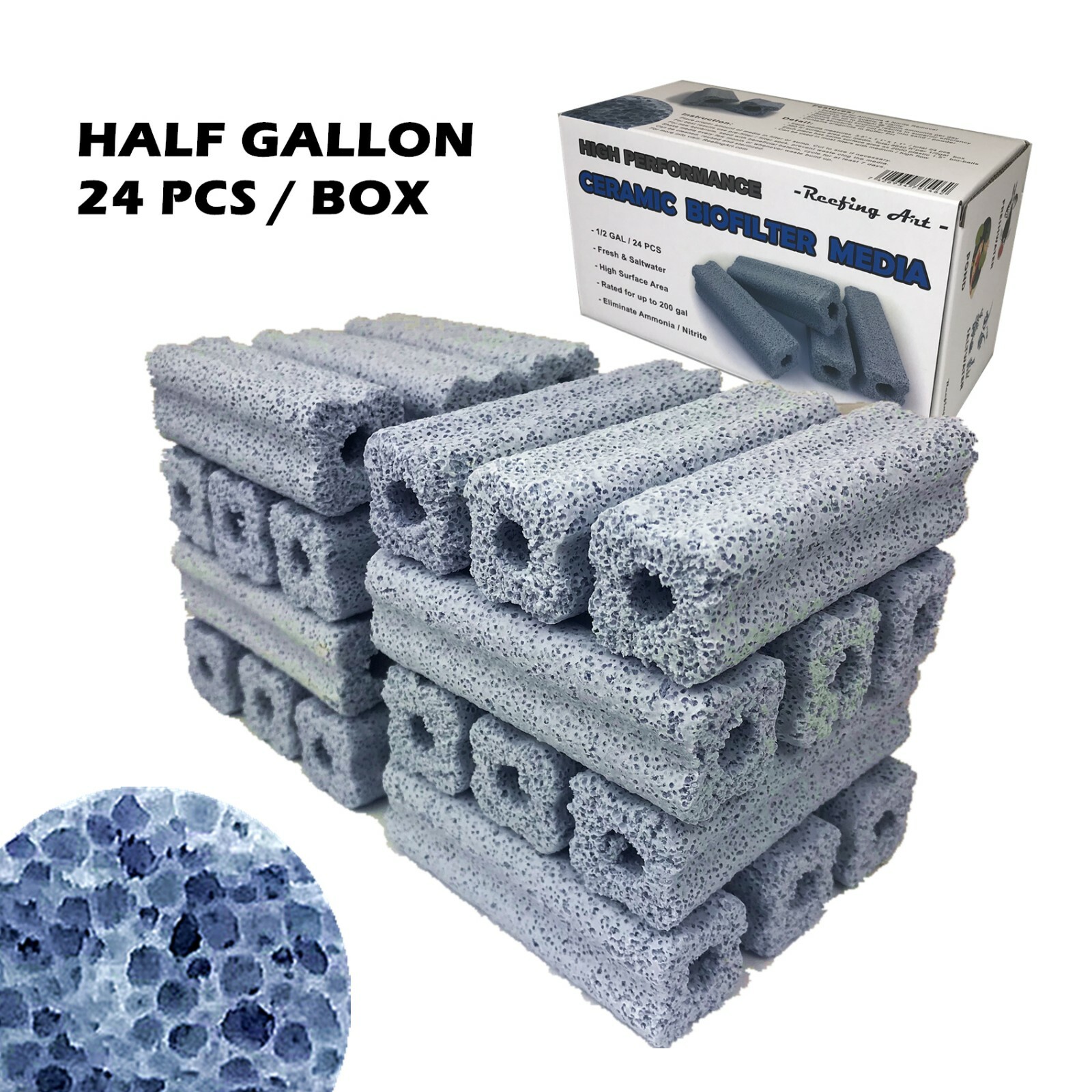 Reefing Art Ceramic Bio Filter media Vast Surface for aquarium sump canister Reefing Art Ceramic Bio Filter media Vast Surface for aquarium sump canister