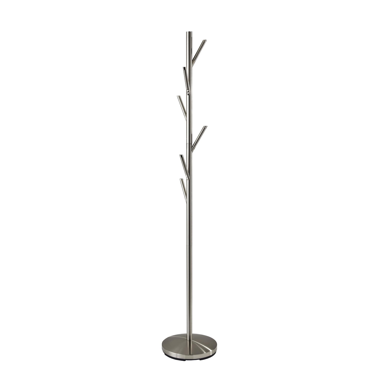 Adesso Coat Rack Brushed Steel 6 Hooks Space-Saving 67\ Adesso Coat Rack Brushed Steel 6 Hooks Space-Saving 67\