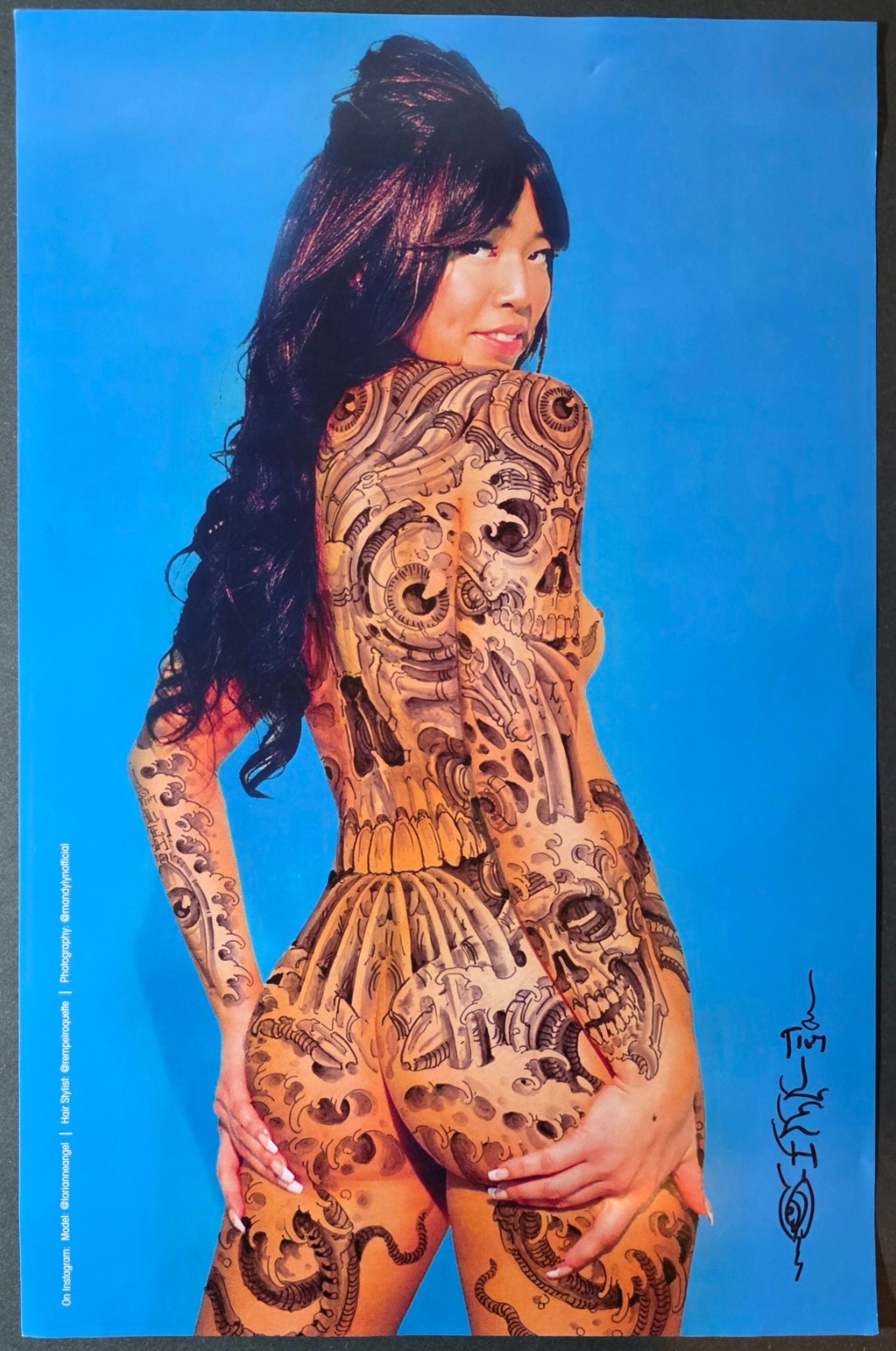 Original Tim Lehi Mandy Lyn Traditional Tattooed Woman Photo Poster Signed Print