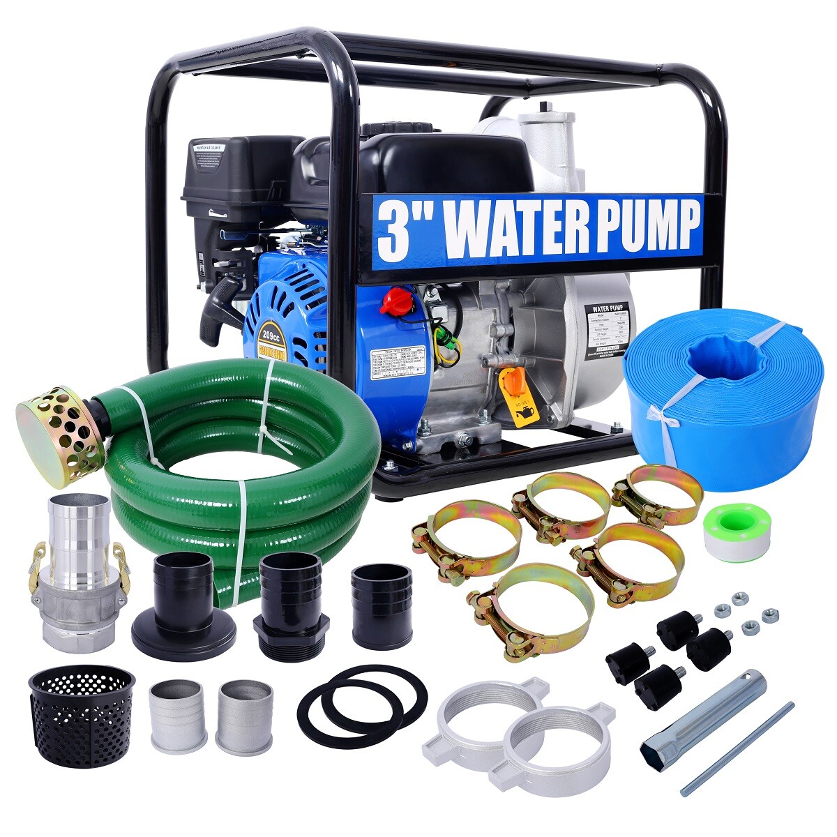 Semi Full Trash Water Pump 3 inch 209cc 7HP 4 stroke OHV ENGINE Gas Powered Semi Full Trash Water Pump 3 inch 209cc 7HP 4 stroke OHV ENGINE Gas Powered