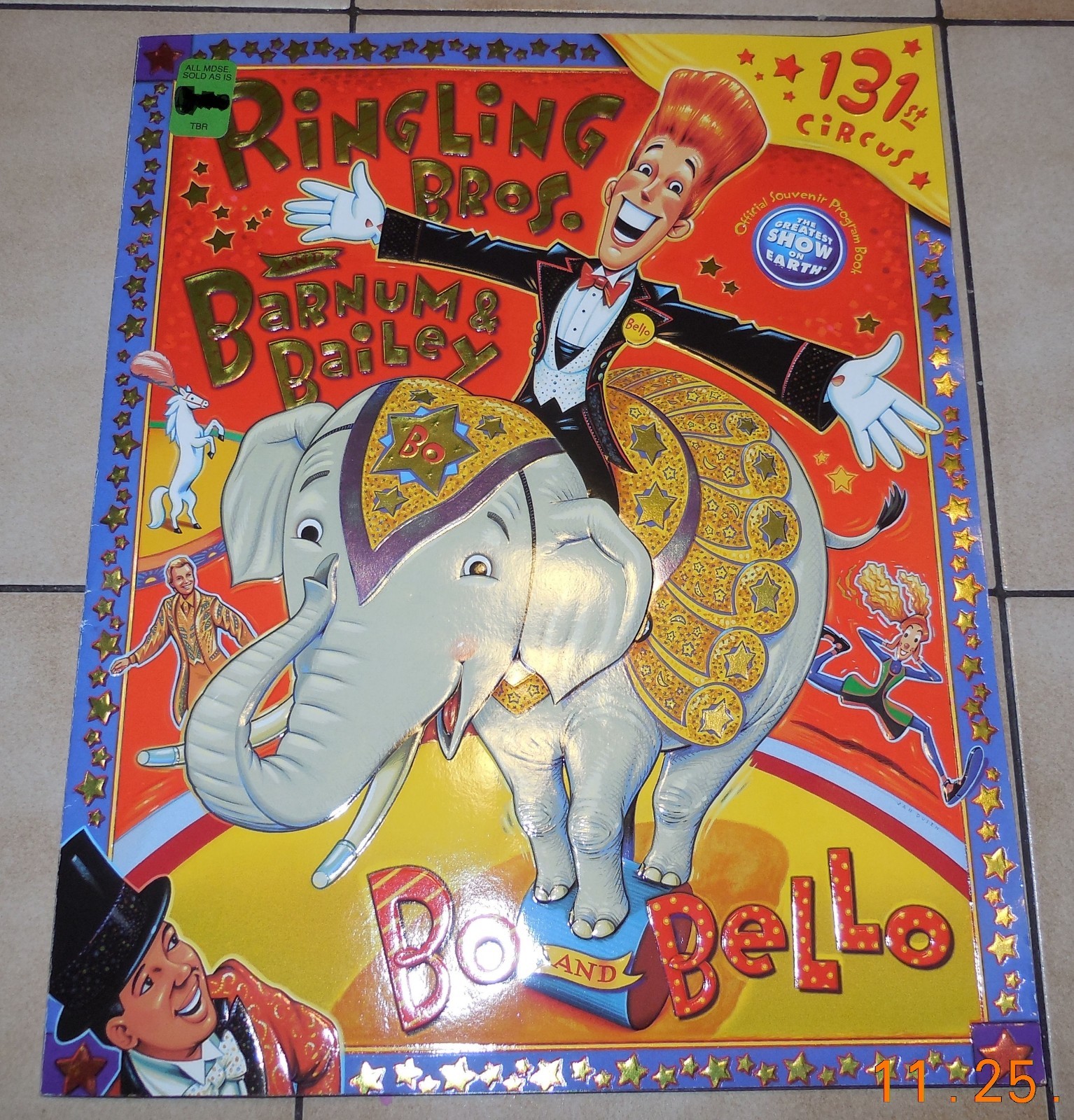 2001 131st Ringling Bros. & Barnum & Bailey Circus Program Bo And Belle Rare HTF