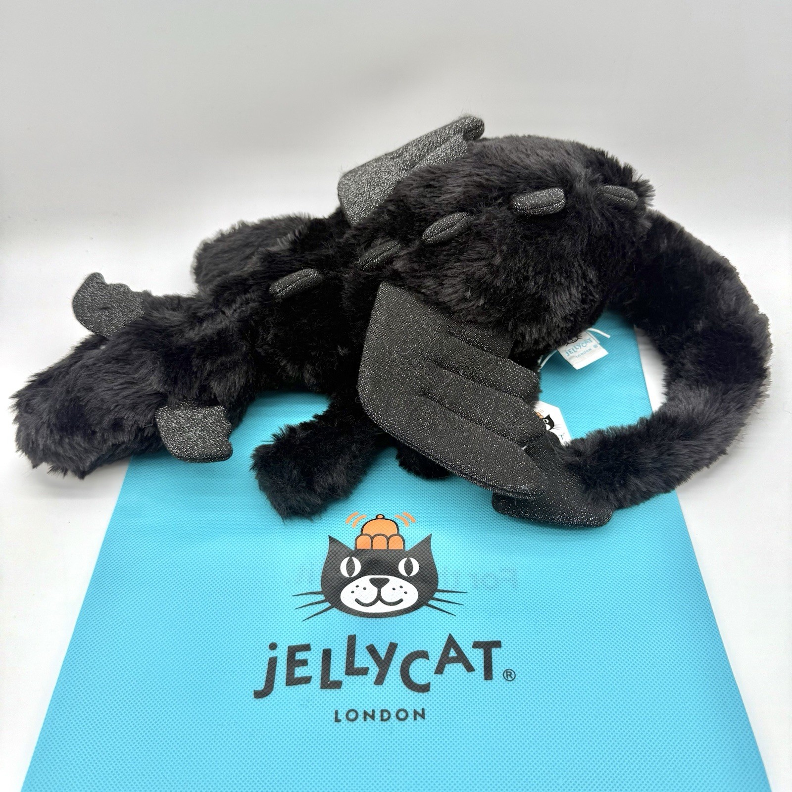 Jellycat Onyx Dragon Plush Huge Soft Velvet NWT SOLD OUT FAST USA SHIPPING
