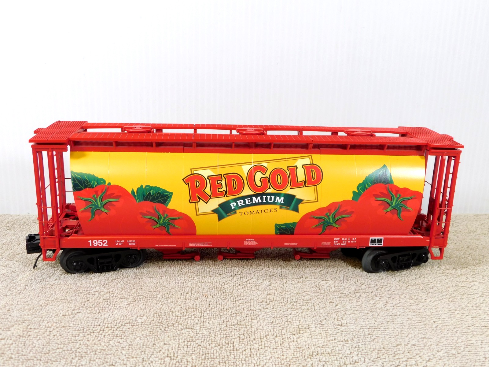 MTH 20-96882 Red Gold’s 3-Bay Cylindrical Hopper Car