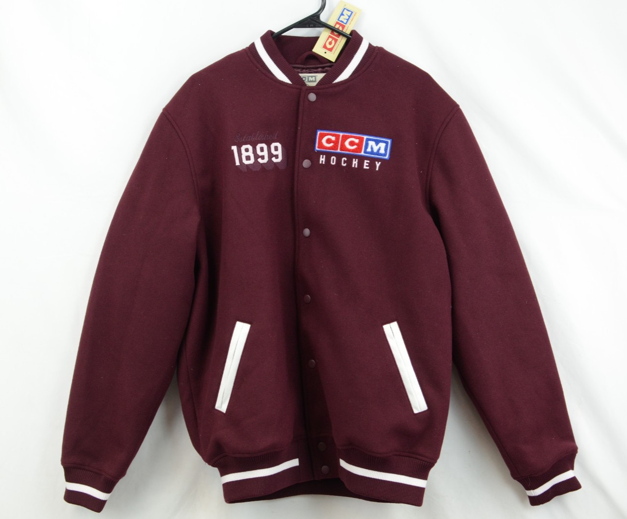 CCM Vintage Fall Varsity Jacket Adult Large Acai (0904-3602) CCM Vintage Fall Varsity Jacket Adult Large Acai (0904-3602)