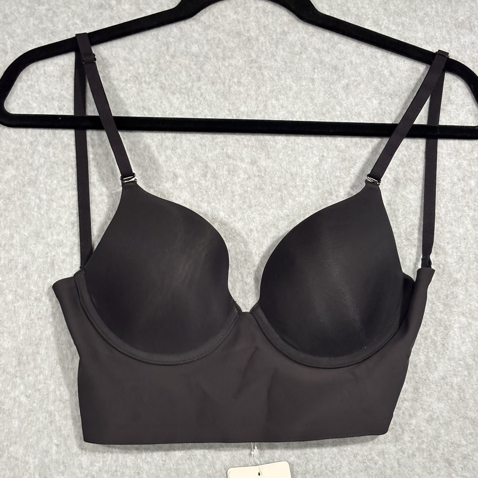 Women Low Back Bra Backless Multiway Convertible Halter Push Up Strapless Sz M
