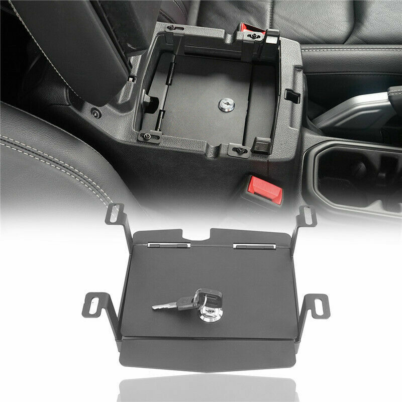 Interior Console Lock Vault Safe Box for 2018-2026 Jeep Wrangler JL Gladiator JT