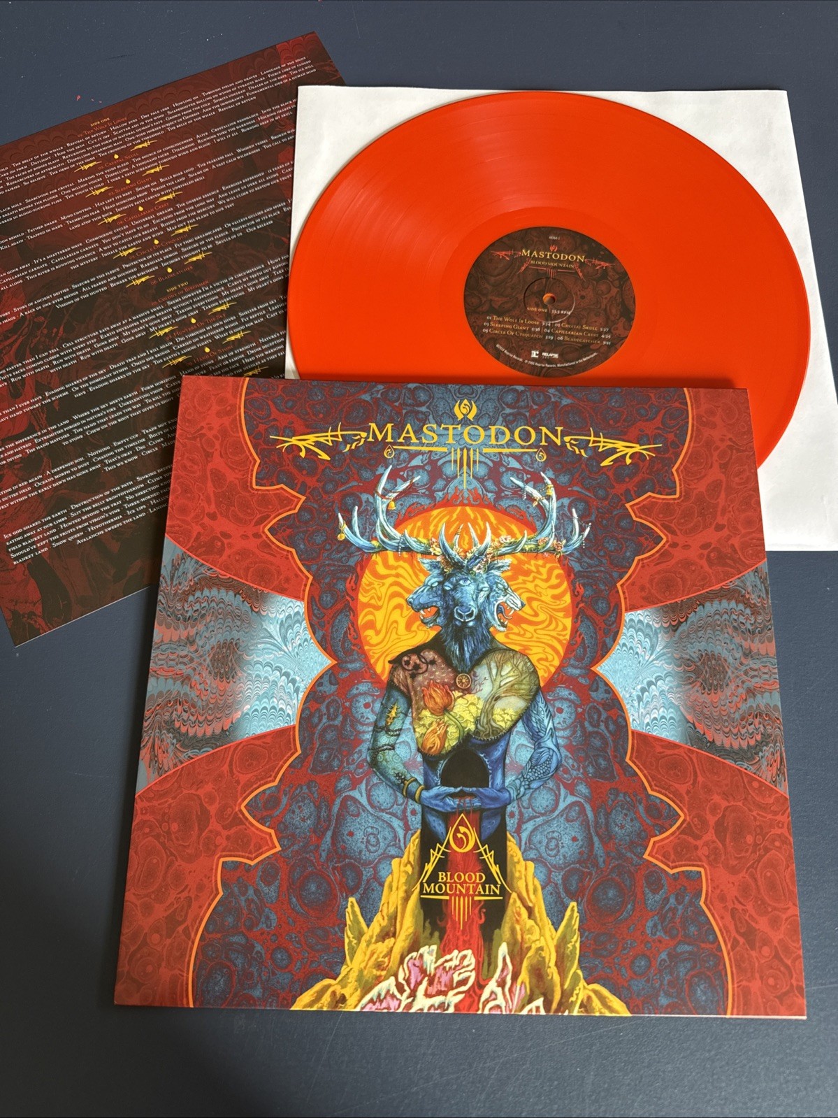 Mastodon – Blood Mountain Solid Orange LP Vinyl NM