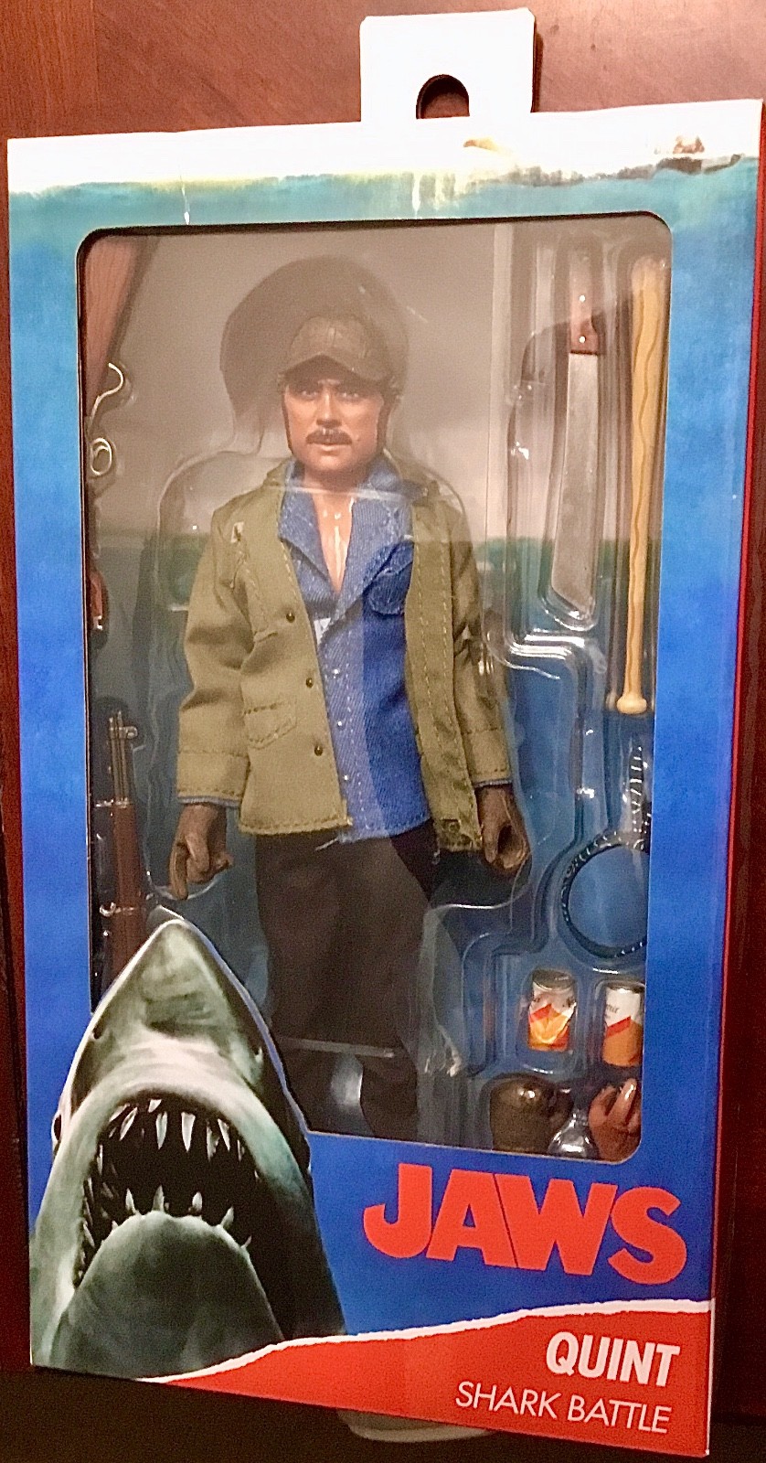 NECA - Sam Quint Figure - Jaws 50th Anniversary - New and Sealed - Ships Free