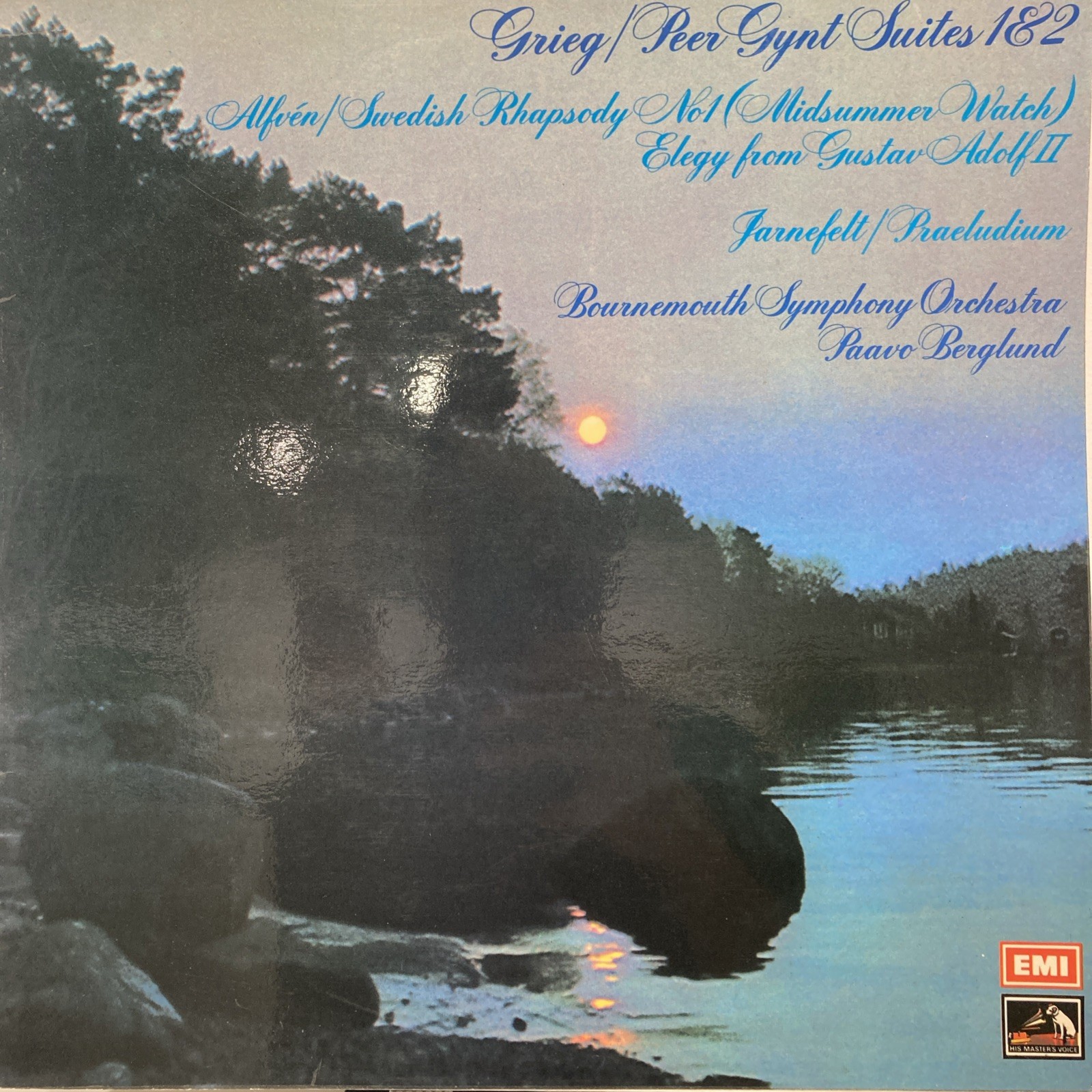 Grieg Berglund Peer Gynt Suit 1 & 2 Alfven Swedish Rhapsody Elegy HMV EMI UK LP