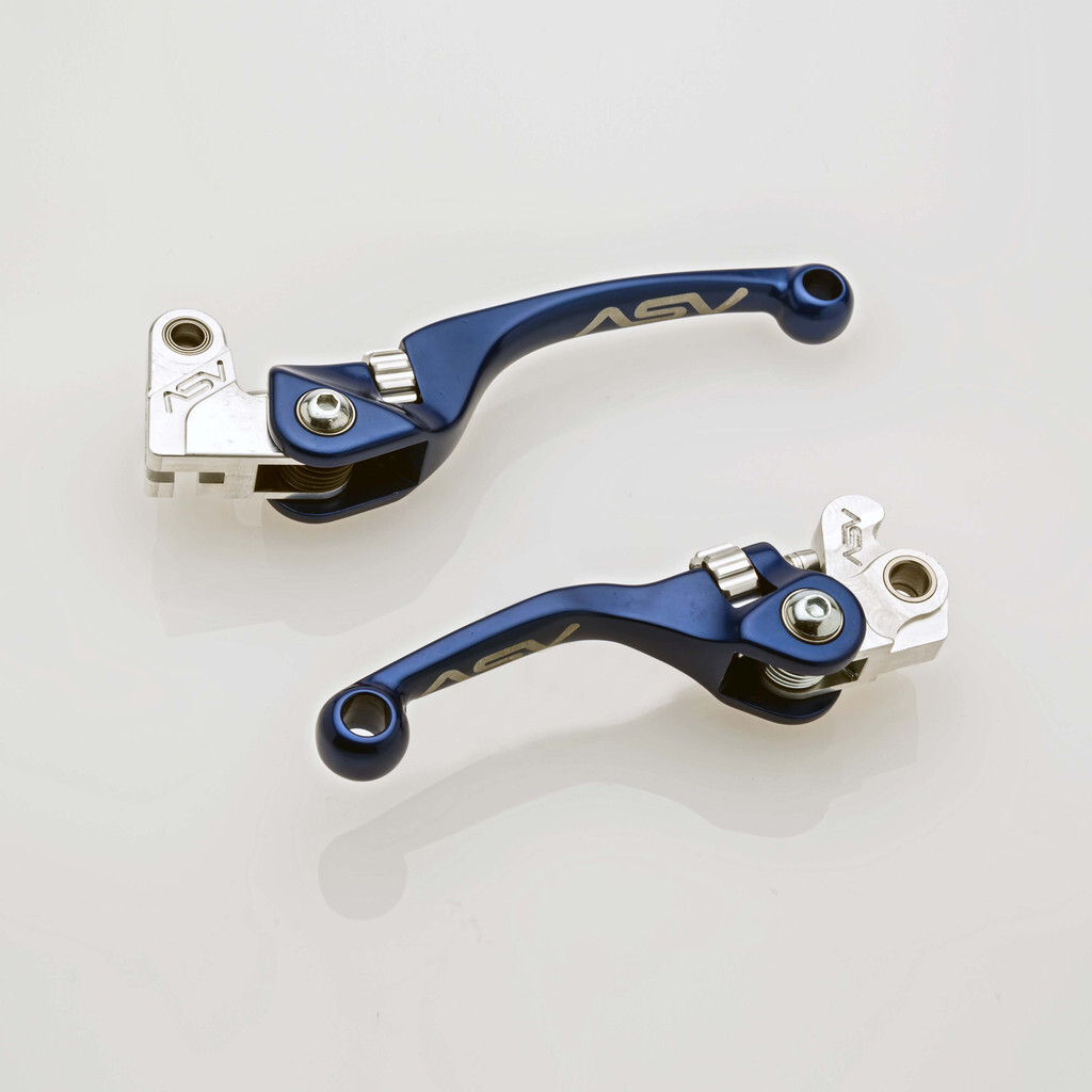 2000-2024 Suzuki DR-Z400S/DR-Z400SM ASV F4 Brake & Clutch Lever PAIR PACK Blue