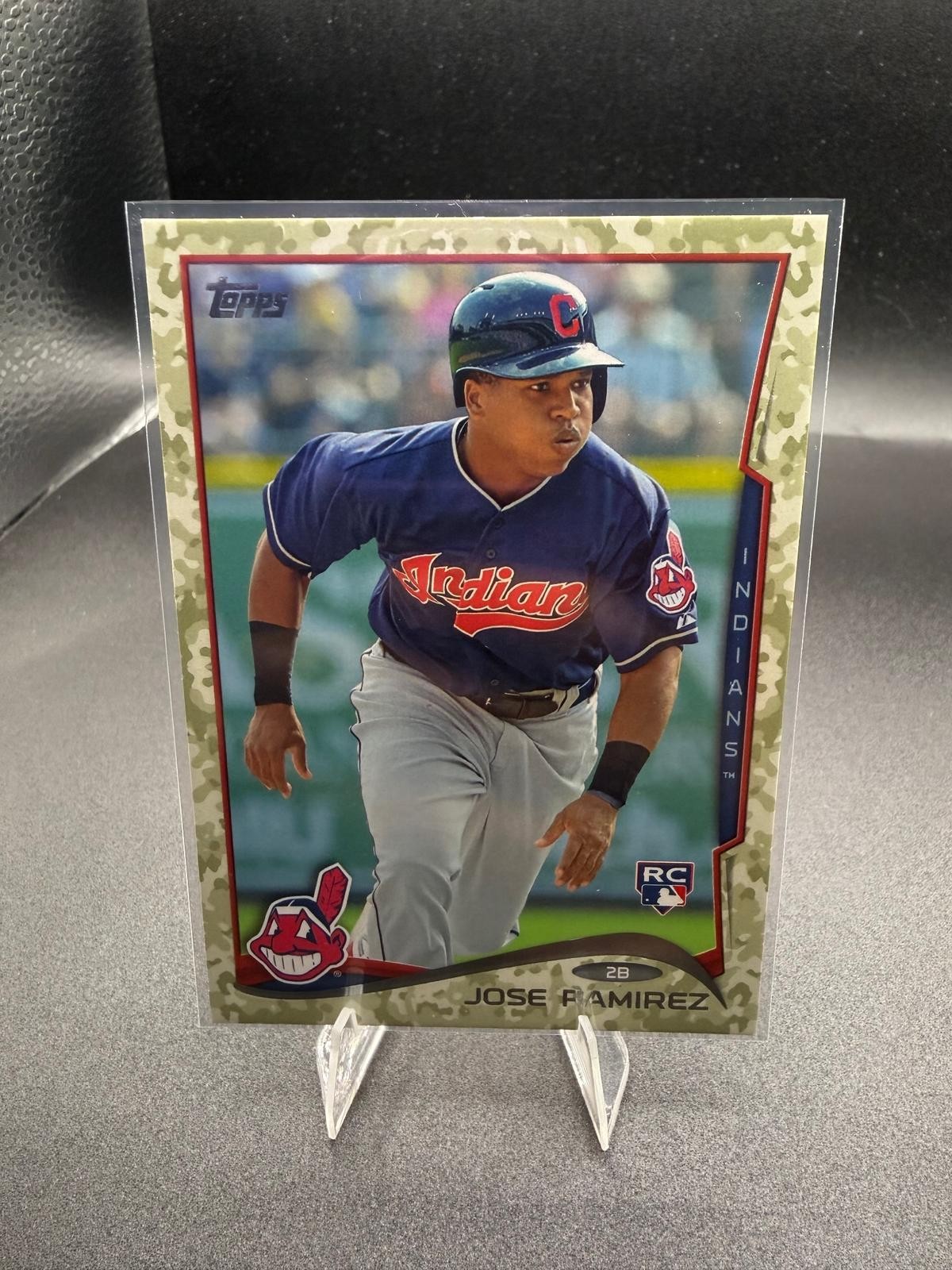 2014 Topps #424 Jose Ramirez Camo RC #/99