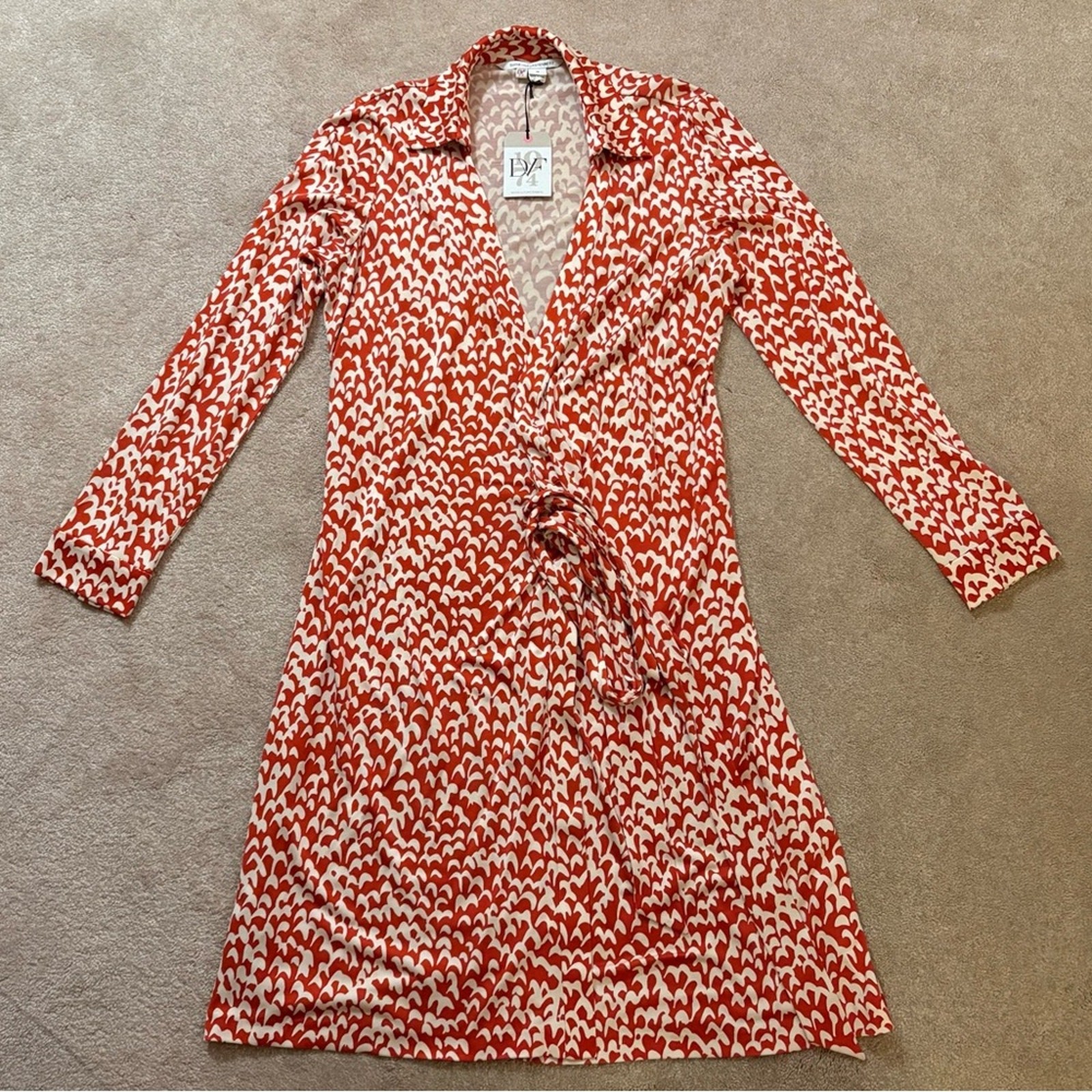 NWT - Diane Von Furstenberg ‘New Jeanne’ Long Sleeve Wrap Dress
