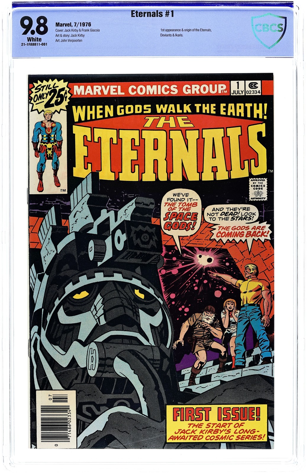 Eternals #1 CBCS 9.8 1976 21-1FA8811-001 1st app. Eternals, Ikaris, Makkari, Kro