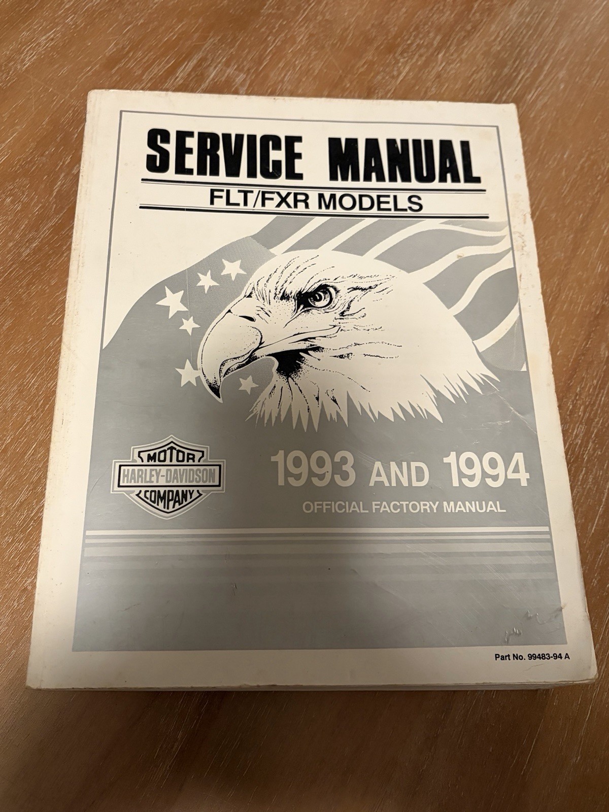 1993 1994 Harley Davidson FLT / FXR Models Factory Service Manual 99483-94 (G3)