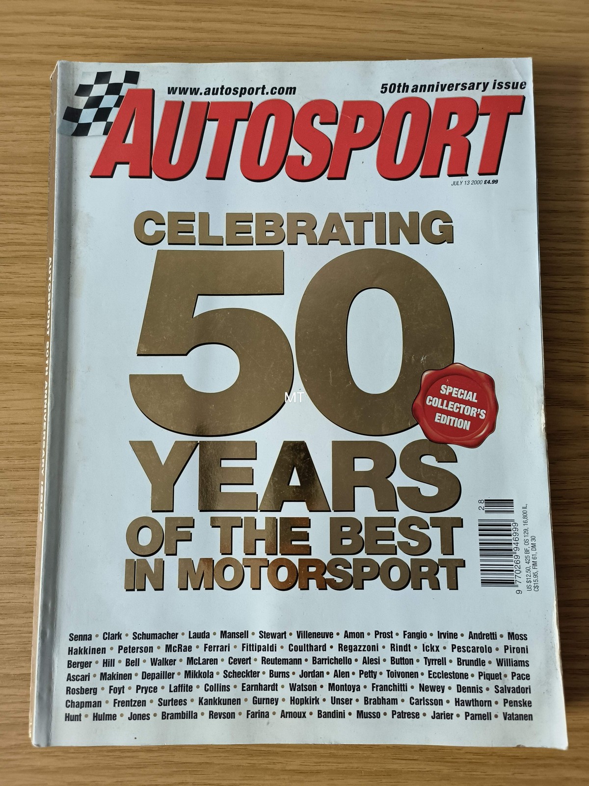 Autosport Magazine 50th Anniversary Issue July 13 2000 (RARE)(1118) 50 Years of