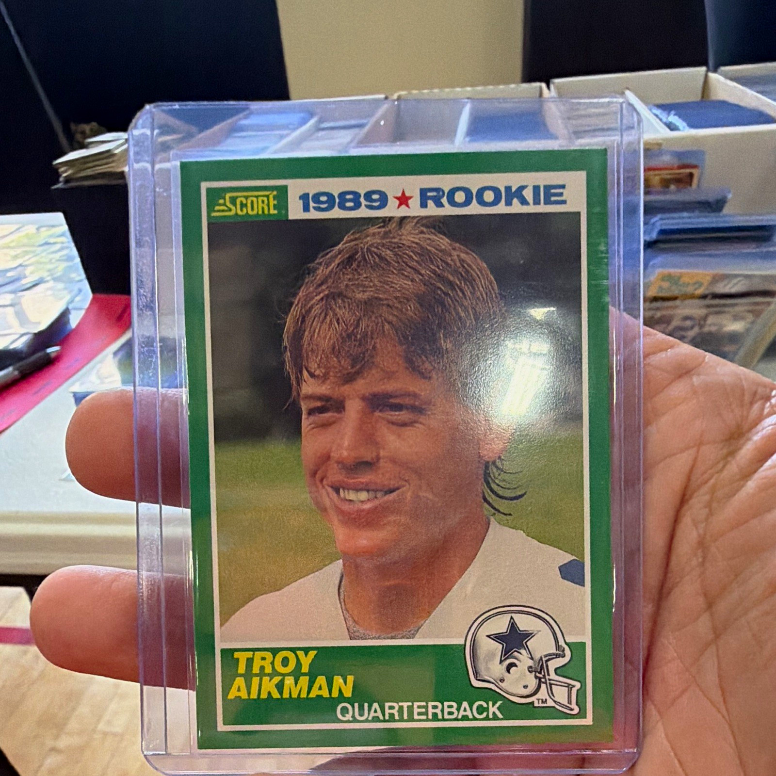 SCORE 1989 Score Troy Aikman Rookie Base Dallas Cowboys #270 NFL Football Card