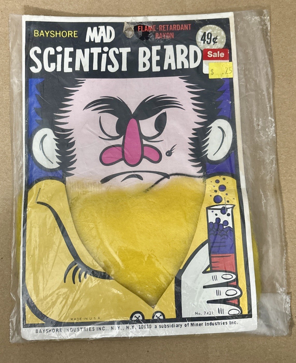 Bayshore Industries VTG 60s Halloween Mad Scientist Beard UNOPENED In Package Bayshore Industries VTG 60s Halloween Mad Scientist Beard UNOPENED In Package
