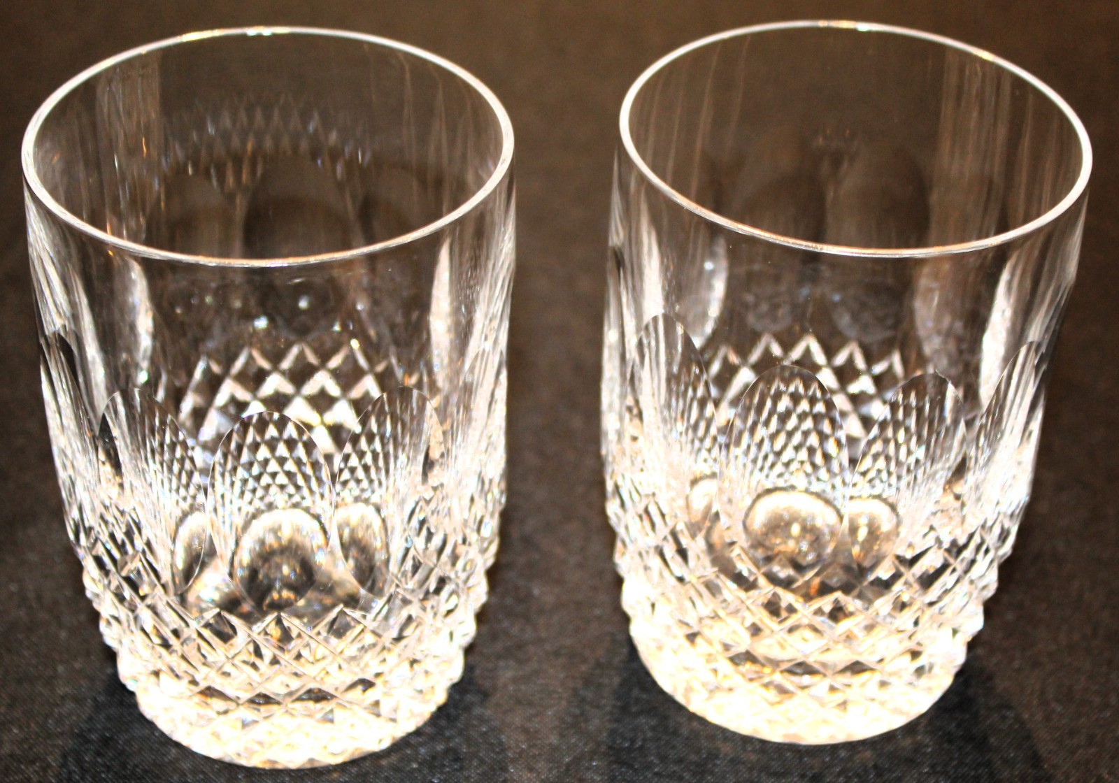 Waterford Colleen Crystal Set Of Two 12 OZ Flat Tumblers