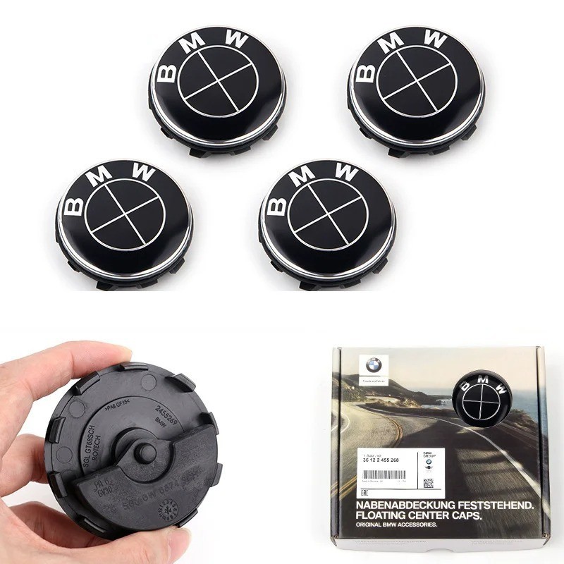 4pcs 56mm 68mm Car Floating Wheel Center Caps for BMW E36 E46 E90 E39 E60 F10 US