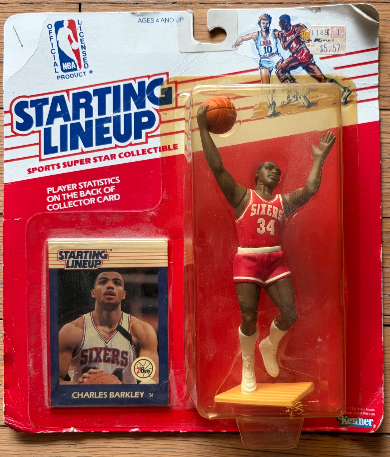 1988 CHARLES BARKLEY Philadelphia 76ers #34 Rookie Starting Lineup 1988 CHARLES BARKLEY Philadelphia 76ers #34 Rookie Starting Lineup