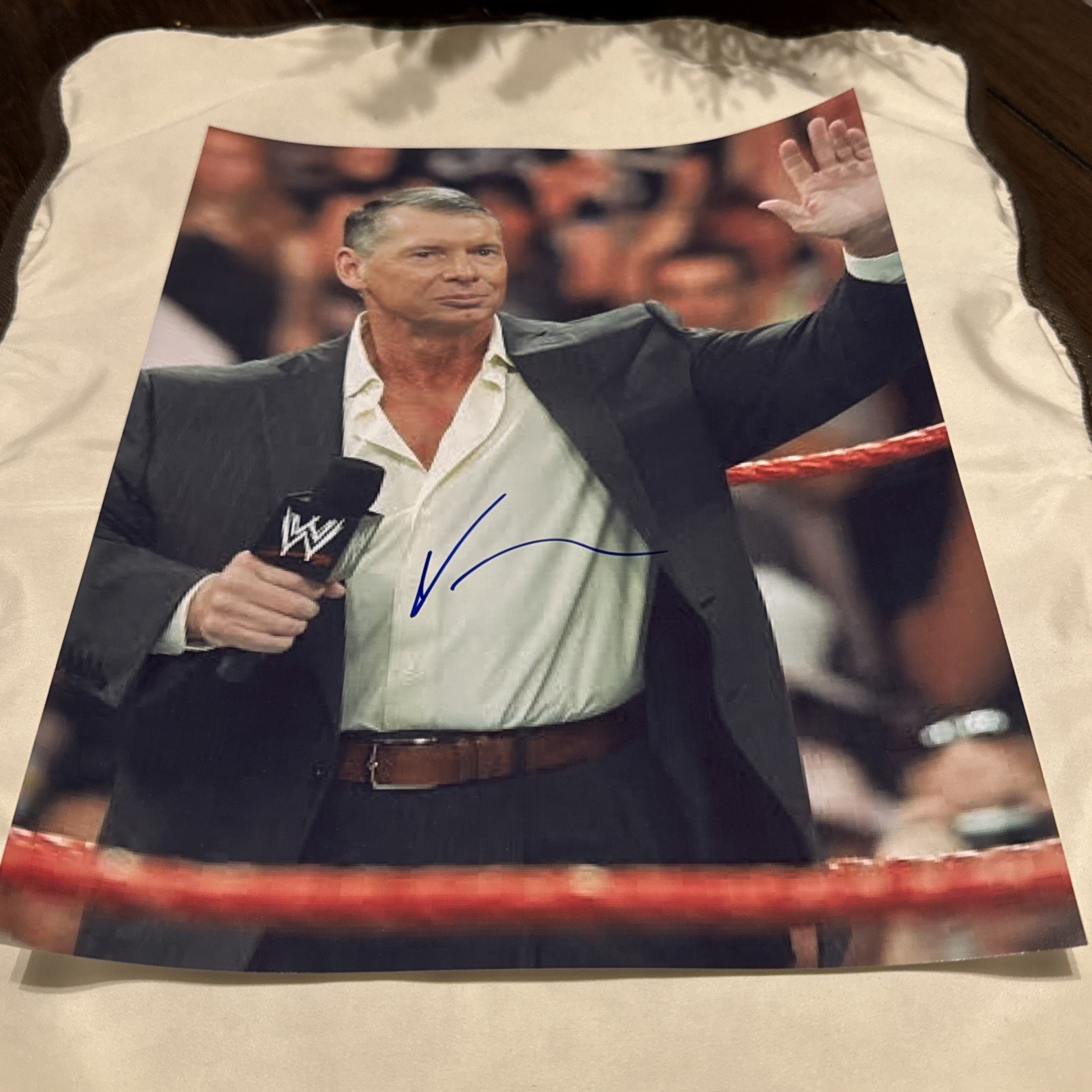 Vince McMahon 8X10 Signed Autographed WWE Authentic Photo w/COA Proof Hologram