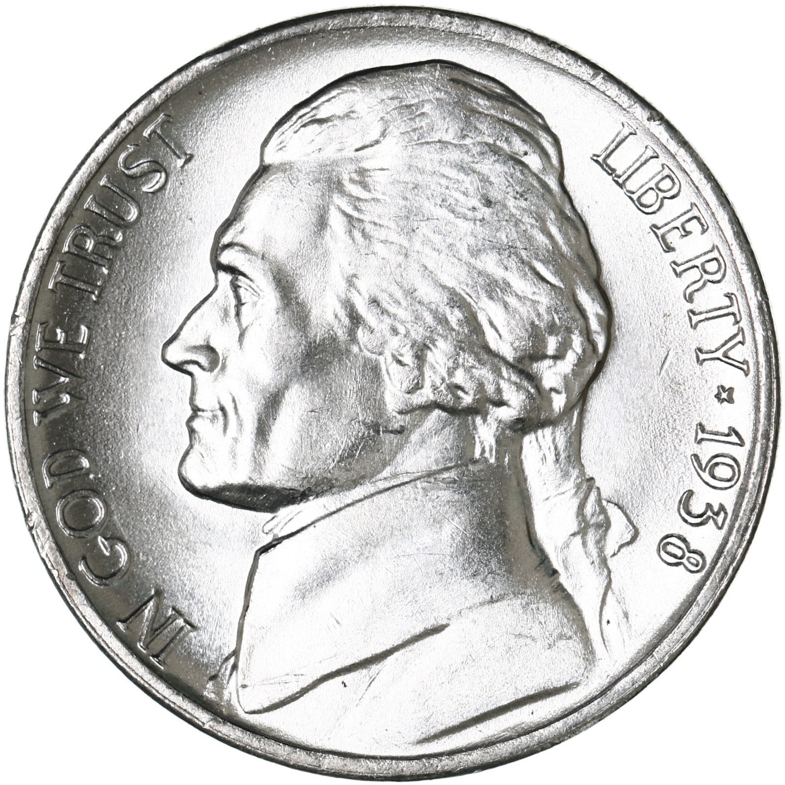 1938 D Jefferson Nickel BU US Coin 1938 D Jefferson Nickel BU US Coin