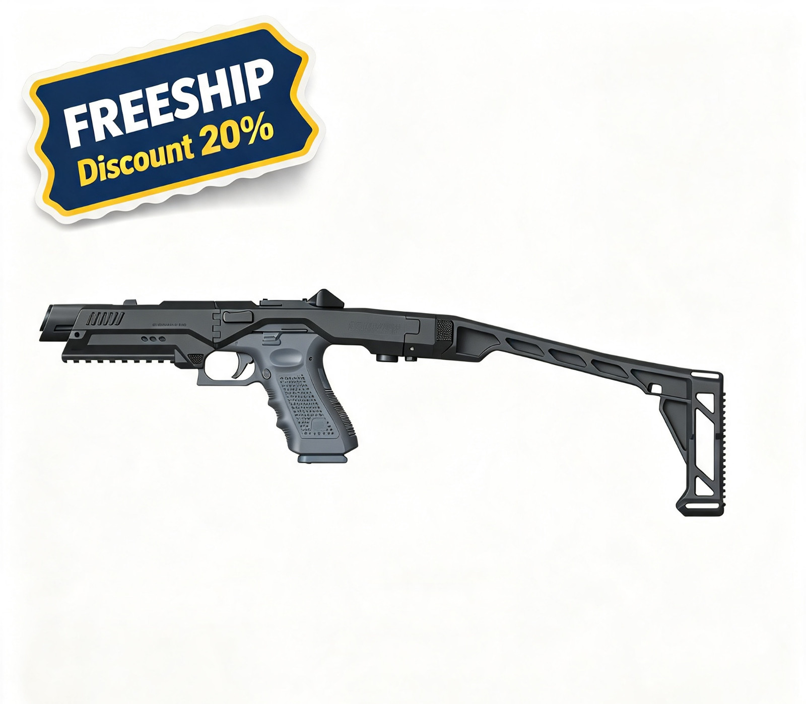 Compact Pistol Conversion Chassis Kit with Brace for Glock Gen 3 Models