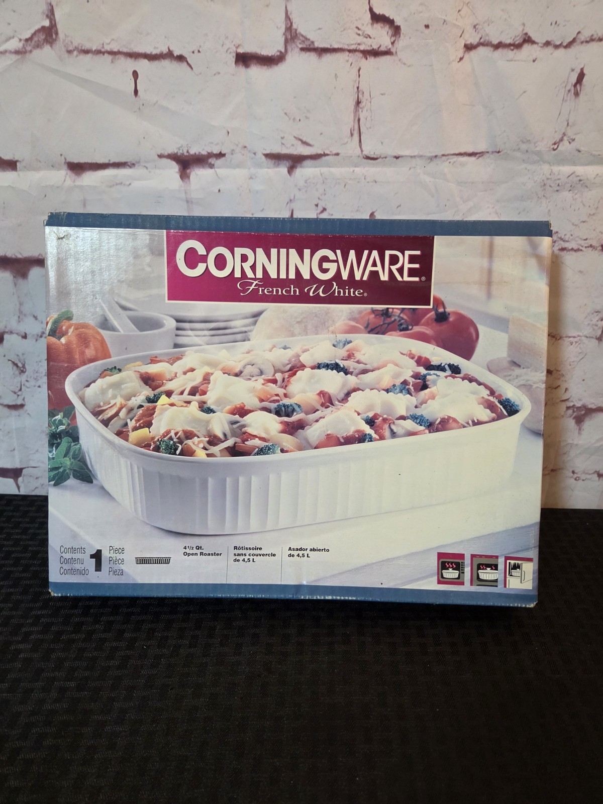 Corning Ware French White Open Roaster Casserole 4.5qt Model # 6002275 NIB Corning Ware French White Open Roaster Casserole 4.5qt Model # 6002275 NIB